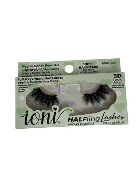 Ioni Half Lashes Full Foxy Drama 3D Faux Mink Natural Volume